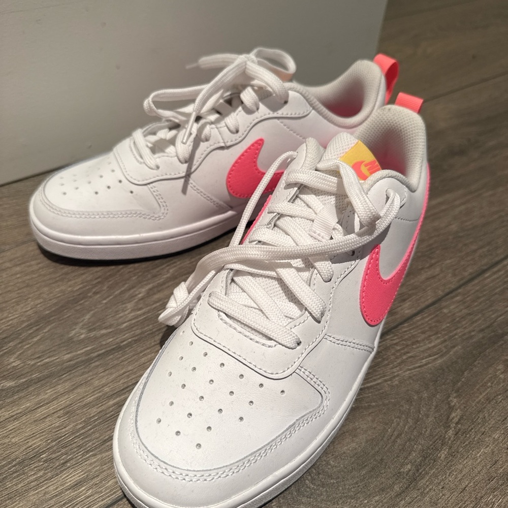 Nike White and Pink Athletic Shoes